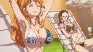 Nami x Robin Hot and sexy bikini scene - One Piece Film Gold Episode 0 -  YouTube