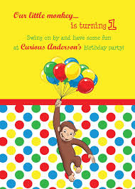 Best Curious George Birthday Invitations Designs With Smart Design Curious George Birthday Curious George Party Curious George Birthday Party