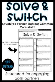Common Core Math Worksheets Designed For Structured Partner Work Keeping Both Kiddos Engaged At T Common Core Math Common Core Math Worksheets Math Worksheets