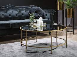 Couchtisch Rund Schwarz Gold Rund Florence Beliani Ch