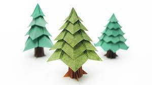 L'origami va vous permettre de réaliser des jolies décos de noël particulièrement économiques puisqu'il ne vous faudra qu'un bon papier de qualité de la couleur de votre choix. Sapin De Noel En Origami Instants Papiers Origami Noel Origami Sapin De Noel Origami