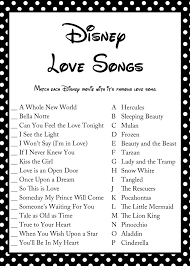 Free Disney Love Song Bridal Shower Game Bridal Shower Ideas Themes Disney Love Songs Disney Bridal Showers Fun Bridal Shower Games