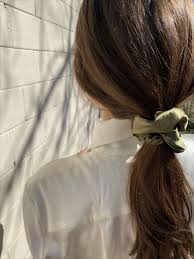 Khaki Silk Scrunchie Silk Hair Scrunchies Hair Accessory Etsy In 2021 Scrunchie Hairstyles Hair Styles Silk Hair