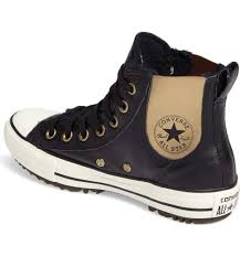 Converse All Star Chuck Taylor Hi Chelsea Boot Leather Fur Shoes Black Gold 9 5 888753794984 Ebay Sneakers Fashion Fur Shoes Chelsea Boots