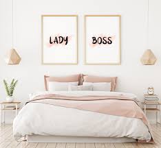 Style your space with sophisticated accessories and soft. Lady Boss Printable Posters Set Of 2 Prints Above Bed Etsy In 2021 Printable Bedroom Decor Wall Printables Bedroom Wall Art