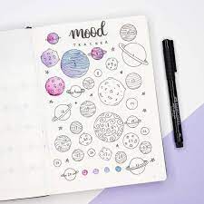 Manon On Instagram Mood Tracker Of The Month I Quite Like The Purple And Pink Blend In Bullet Journal Mood Bullet Journal Themes Bullet Journal Ideas Pages