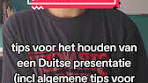 Video Tips voor het houden van een presentatie in het Duits - TikTok
