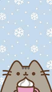 Pusheen Winter Wallpaper Christmas Phone Wallpaper Cute Christmas Wallpaper Winter Wallpaper