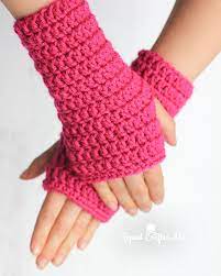 Fashionable and functional fingerless glove crochet patterns book. 50 Minute Fingerless Crochet Gloves Repeat Crafter Me