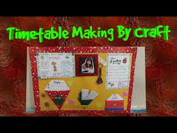 learn how to make timetable chart with craft for students