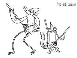 Printable coloring and activity pages are one way to keep the kids happy (or at least occupie. Mordecai And Rigby Regular Show Coloring Pages Colouring Pages
