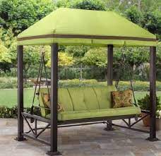 Gazebo Pavilion Swing 3 Person Chair Bed With Canopy Garden Patio Outdoor Outdoor Patio Swing Porch Swing Bed Patio Gazebo