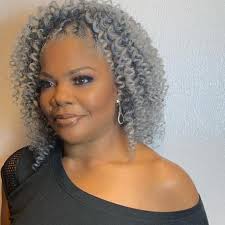 Actress And Comedienne Monique Embraces Her Grey Hair Curly Crochet Hair Styles Gray Hair Beauty Natural Gray Hair