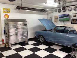 This shop is a low volume/high quality facility! Hot Rod Garage With Racedeck Garage Flooring Klassisch Gartenhaus Salt Lake City Von Racedeck Houzz