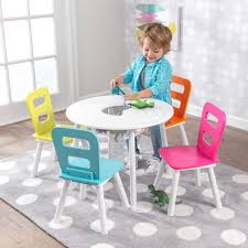 Round Storage Table Chair Set Brights Kids Table And Chairs Playroom Chairs Round Storage