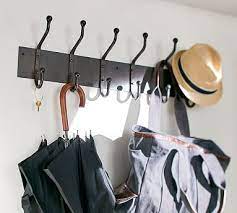 Cast Iron Hook Rack Entryway Furniture Towel Organization Cast Iron Hooks
