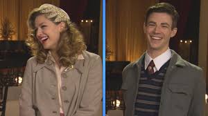 Exclusive The Flash Supergirl Musical Crossover Behind The Scenes Of Kara Barry S Tap Dancing Duet Entertainment Tonight