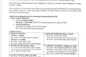 Albertus agung paroki harapan indah. Tetap Ibadah Dari Rumah Ini Jadwal Pekan Suci Paskah 2020 Di Tv Hingga Radio Halaman All Kompas Com