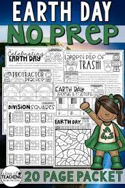 Earth Day Activities For The Classroom This Earth Day Reading And Math No Prep Packet Includes A To Earth Day Activities Math Review Activities Fun Homeschool