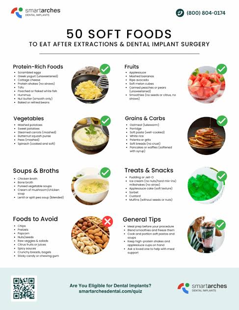 A patient-focused soft-food planning guide to organize your nutritional recovery path following oral surgery., AI generated