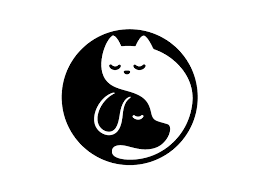 Yin Yang Cat And Dog Cat And Dog Drawing Cat And Dog Tattoo Dog Drawing