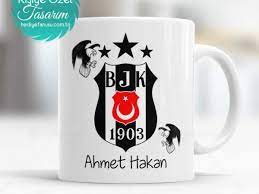 Beşiktaş, ziraat türkiye kupası'nın 5. Resimli Kisiye Ozel Besiktas Bardak