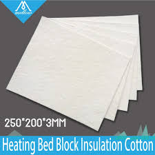 1pcs 3mm Thickness 3d Printer Heating Bed Block Insulation Cotton For Reprap Ultimaker Makerbot 250 200 3mm Bed Blocks Makerbot Insulation