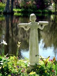Pin By Patricia Fox On Garden Urns Statuary In 2020 Bird Girl Statue Bird Girl Bird Garden
