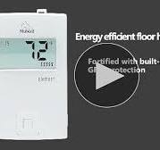 Nuheat Element Non-programmable Floor Heating Dual-Voltage Thermostat with Floor Temperature Sensor and Built-in GFCI for Radiant Floor Heating System ...