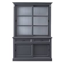 This rustic piece is made from engineered wood with a dark walnut finish. Display Cabinet Provence 150 Cm Dark Grey White Cabinets Henk Schram Meubelen