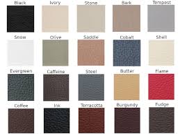 Basic Embossed Pebble Grain Leather Seat Trim Colour Chart