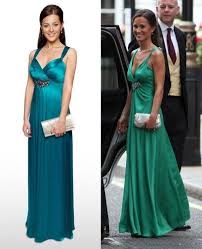 Trimmed with vintage lace, pearls and thousands of sequins, the train of diana's dress was the longest ever for a british. Pippa Middleton Green Dress Royal Wedding