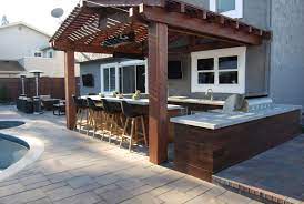 Having a transitional area around the pool such as an outdoor kitchen or outdoor living spot can really add some convenience to the function of your. Outdoor Kitchen Design Archives Hawkins Pools Design And Construction