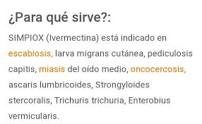 A ivermectina é atualmente indicada para o tratamento de uma série de infecções parasitárias. Previene Y Elimina Definitivamente Ivermectina Simpiox Facebook