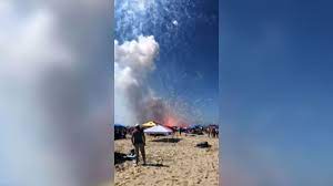 Ocean city fire officials confirm several workers from a fireworks company were injured following an unintentional discharge of fireworks that were being set up on the beach near dorchester street. Q4yby4a36z3ezm