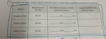 Solved Complete The Chart Choose Objects And Use A Rule