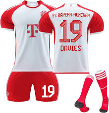 Amazon.co.jp: ベン・デイビス ユニフォーム Davies サッカーユニフォーム 背番号19、23-24 バイエルン・ミュンヘン サッカー  ホーム レプリカジャージ 大人用と子供用練習着 サッカーTシャツ+短パン 靴下を持参 (Size : XXX-Large) : スポーツ＆アウトドア
