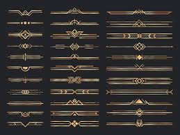 Then i stumbled across some free coloring pages for adults. Premium Vector Set Of Art Deco Gold Calligraphic Page Dividers