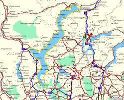 Lago maior a partir de mapcarta, o mapa aberto. Bike Around Il Lago Maggiore