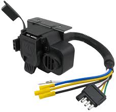 Australian trailer plug & socket wiring diagrams. Curt Trailer Connector Adapter With Backup Alarm 4 Way To 7 Way Rv And 4 Way Flat Curt Wiring C57102