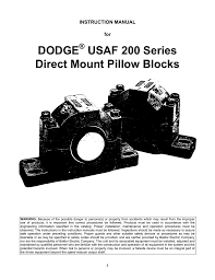 Dodge Direct Mount Pillow Blocks Automobile Parts User