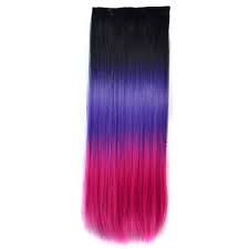 Hair styles, we offer free color customization service. Ombre Black To Purple To Hot Pink Clip On Hair Extensions Wish