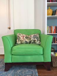 Chair Upholstery Painted With Antibes Green Chalk Paint And Clear Chalk Paint Wax Project By Shelley Foss Paint Upholstery Chalk Paint Chairs Painted Couch