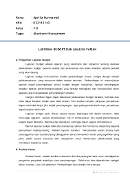 Maybe you would like to learn more about one of these? Doc Analisis Varian Dan Laporan Budgeting Avrilia Nurmawati Ii Academia Edu