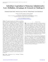 Teh cheng poh v pp. Pdf Subsidiary Legislation In Malaysian Administrative Law Definition Advantages Grounds To Challenge It