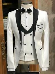 Find us @ 13, al obour buildings, salah salem st., cairo, egypt. Men White Suits Designer Wedding Dinner Tuxedo Casual Suits Coat Vest Pants Uk Ebay