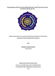 Penjelasan lengkap seputar judul karya ilmiah yang menarik dan unik. Pengembangan Sistem Temu Kembali Informasi Untuk Pencarian Sarana Kesehatan Diwilayah Solo