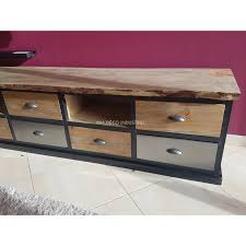 Hauteur 1 mètre , largeur 34cm , profondeur 18 cm n hésitez pas à me contacter. Meuble Bas Style Industriel 7 Tiroirs En Bois Massif 4 Tiroirs Acier Plateau En Pin Massif
