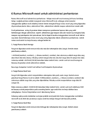 Rumus yang paling sering digunakan di microsoft excel adalah. 6 Rumus Ms Excel