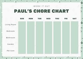 Green Teenagers Chore Chart Templates By Canva
